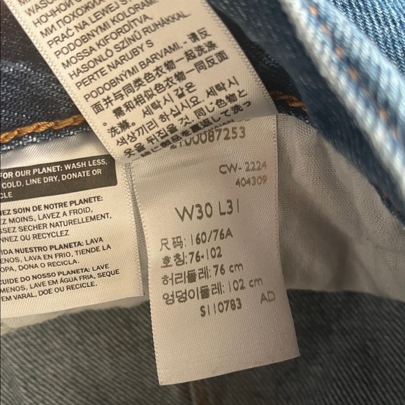 Levi’s ‘94 Baggy Jeans sz 30 x 31, EUC classic Blue Denim Jeans, wide leg barrel - Picture 8 of 12